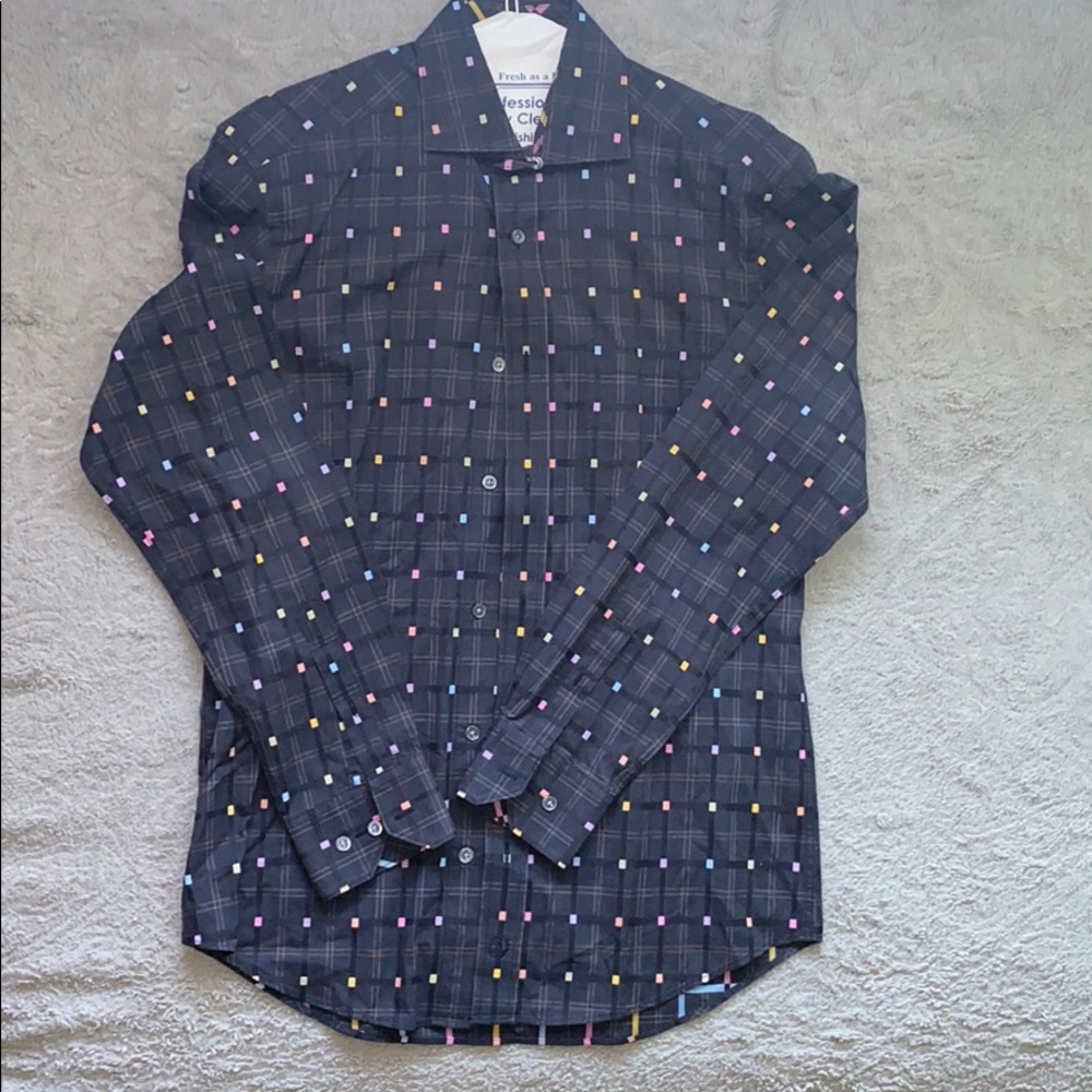 Bugatchi Uomo Mens Button Down Shaped Fit Shirt